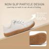 imageToddler Wide Toe Box Barefoot Shoes Boys Tennis Sneakers First Walking Shoes Flex Comfort OutdoorBeige White
