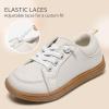 imageToddler Wide Toe Box Barefoot Shoes Boys Tennis Sneakers First Walking Shoes Flex Comfort OutdoorBeige White