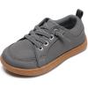 imageToddler Wide Toe Box Barefoot Shoes Boys Tennis Sneakers First Walking Shoes Flex Comfort OutdoorDark Grey