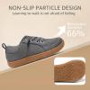 imageToddler Wide Toe Box Barefoot Shoes Boys Tennis Sneakers First Walking Shoes Flex Comfort OutdoorDark Grey