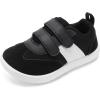imageToddler Wide Toe Box ShoesBoys Barefoot Shoes Kids Walking Shoes Boy Sneakers NonSlip Zero Drop ShoesToddler First Walking Shoes Comfort Tennis Outdoor ActivitiesClassical White Black