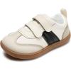 imageToddler Wide Toe Box ShoesBoys Barefoot Shoes Kids Walking Shoes Boy Sneakers NonSlip Zero Drop ShoesToddler First Walking Shoes Comfort Tennis Outdoor ActivitiesBeige White