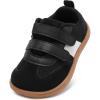 imageToddler Wide Toe Box ShoesBoys Barefoot Shoes Kids Walking Shoes Boy Sneakers NonSlip Zero Drop ShoesToddler First Walking Shoes Comfort Tennis Outdoor ActivitiesBlack White