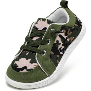 imageToddler Wide Toe Box Barefoot Shoes Boys Tennis Sneakers First Walking Shoes Flex Comfort OutdoorArmygreen Camo