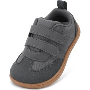 imageToddler Wide Toe Box ShoesBoys Barefoot Shoes Kids Walking Shoes Boy Sneakers NonSlip Zero Drop ShoesToddler First Walking Shoes Comfort Tennis Outdoor ActivitiesDark Grey