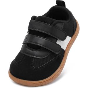imageToddler Wide Toe Box ShoesBoys Barefoot Shoes Kids Walking Shoes Boy Sneakers NonSlip Zero Drop ShoesToddler First Walking Shoes Comfort Tennis Outdoor ActivitiesBlack White