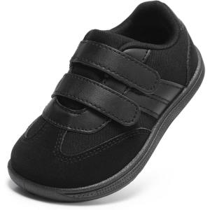 imageToddler Wide Toe Box ShoesBoys Barefoot Shoes Kids Walking Shoes Boy Sneakers NonSlip Zero Drop ShoesToddler First Walking Shoes Comfort Tennis Outdoor ActivitiesAll Black