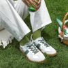 imageSTQ Orthopedic Retro Low Top Sneakers Women Fashion Tennis Skate ShoesWhite Green