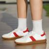 imageSTQ Orthopedic Retro Low Top Sneakers Women Fashion Tennis Skate ShoesWhite Red