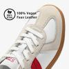 imageSTQ Orthopedic Retro Low Top Sneakers Women Fashion Tennis Skate ShoesWhite Red