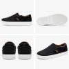 imageSTQ Wide Toe Box Slip On Shoes for Women  Business Casual Shoes for Women Trendy Fashion Sneakers Lightweight Loafers ShoesBlack Leopard