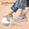 imageSTQ Womens Orthopedic LoafersLightweight Casual Boat Shoes for Plantar FasciitisLight Grey