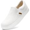 imageSTQ Wide Toe Box Slip On Shoes for Women  Business Casual Shoes for Women Trendy Fashion Sneakers Lightweight Loafers ShoesVanilla White