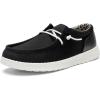 imageSTQ Womens Orthopedic LoafersLightweight Casual Boat Shoes for Plantar FasciitisBlack Leopard