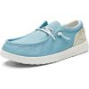 imageSTQ Womens Orthopedic LoafersLightweight Casual Boat Shoes for Plantar FasciitisLight Blue