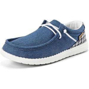 imageSTQ Womens Orthopedic LoafersLightweight Casual Boat Shoes for Plantar FasciitisDenim Blue