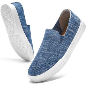 imageSTQ Womens Wide Toe Box Barefoot Knit Casual Slip on Shoes