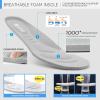 imageSTQ Hands Free Slip on Walking Shoes for Women Pregnancy Plantar Fasciitis Orthopedic Disable Slip on Sneakers Light Grey Pink Size 85