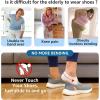 imageSTQ Hands Free Slip on Walking Shoes for Women Pregnancy Plantar Fasciitis Orthopedic Disable Slip on Sneakers Light Grey Pink Size 85