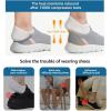 imageSTQ Hands Free Slip on Walking Shoes for Women Pregnancy Plantar Fasciitis Orthopedic Disable Slip on Sneakers Light Grey Pink Size 85