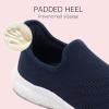 imageSTQ Slip on Sneakers Women Walking Shoes Tennis Arch Support Lightweight Breathable Mesh Maternity Elderly Nurse Orthopedic Plantar Fasciitis Standing Comfort Workout Gym TravellingNavy