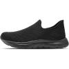 imageSTQ Slip on Sneakers Women Walking Shoes Tennis Arch Support Lightweight Breathable Mesh Maternity Elderly Nurse Orthopedic Plantar Fasciitis Standing Comfort Workout Gym TravellingAll Black