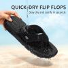 imageSTQ Orthopedic Flip Flops for Women  Memory Foam Flipflops for Plantar Fasciitis with Arch Support Pain ReliefBlack
