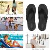 imageSTQ Orthopedic Flip Flops for Women  Memory Foam Flipflops for Plantar Fasciitis with Arch Support Pain ReliefBlack