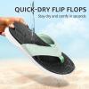 imageSTQ Orthopedic Flip Flops for Women  Memory Foam Flipflops for Plantar Fasciitis with Arch Support Pain ReliefMint Green