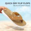 imageSTQ Orthopedic Flip Flops for Women  Memory Foam Flipflops for Plantar Fasciitis with Arch Support Pain ReliefOre Brown