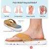 imageSTQ Orthopedic Flip Flops for Women  Memory Foam Flipflops for Plantar Fasciitis with Arch Support Pain ReliefOre Brown