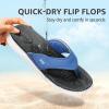 imageSTQ Orthopedic Flip Flops for Women  Memory Foam Flipflops for Plantar Fasciitis with Arch Support Pain ReliefSea Blue