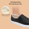 imageSTQ Loafers for Women Memory Foam Slip On Sneakers EleeS Quilted 10 Comfort Fall ShoesBlack Lined
