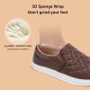 imageSTQ Loafers for Women Memory Foam Slip On Sneakers EleeS Quilted 10 Comfort Fall ShoesDark Brown