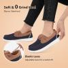 imageSTQ Women Boat Shoes with Orthopedic Insole Slip On Business Casual Shoe for Plantar Fasciitis Lightweight Canvas LoaferNavy Brown