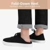 imageSTQ Womens Orthopedic Sneakers with Foldable Heel  Lightweight Breathable Tennis Shoes for Walking Travel ampamp Business Casual WearBlack