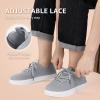 imageSTQ Womens Orthopedic Sneakers with Foldable Heel  Lightweight Breathable Tennis Shoes for Walking Travel ampamp Business Casual WearMedium Grey
