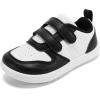 imageSTQ Toddler Wide Toe Box Barefoot Shoes Boys Girls Kids Sneakers Non Slip Lightweight Zero Drop Comfortable Tennis Walking Running School Athletic Casual Indoor OutdoorBlack White