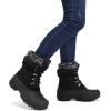imageSTQ Womens Duck Boots Waterproof Winter Snow Boot Warm Cozy for Cold Weather Non SlipAll Black