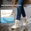 imageSTQ Womens Duck Boots Waterproof Winter Snow Boot Warm Cozy for Cold Weather Non SlipBeige White