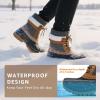 imageSTQ Womens Duck Boots Waterproof Winter Snow Boot Warm Cozy for Cold Weather Non SlipBrown Grey