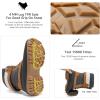 imageSTQ Womens Duck Boots Waterproof Winter Snow Boot Warm Cozy for Cold Weather Non SlipBrown Grey