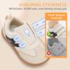 imageToddler Lightweight Slip on Sneakers Boys Barefoot Shoes Kids Walking Shoes Boy Sneakers Toddler First Walking Shoe Comfort Tennis ActivitiesBeige White