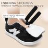 imageToddler Lightweight Slip on Sneakers Boys Barefoot Shoes Kids Walking Shoes Boy Sneakers Toddler First Walking Shoe Comfort Tennis ActivitiesBlack White