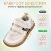 imageToddler Wide Toe Box Barefoot Shoes Boys Girls Sneakers Zero Drop Kid Tennis Running Shoes Lightweight NonSlip Comfortable Infant First Walking Shoe Outdoor Activities SchoolBeige White