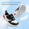 imageToddler Wide Toe Box Barefoot Shoes Boys Girls Sneakers Zero Drop Kid Tennis Running Shoes Lightweight NonSlip Comfortable Leather First Walking Shoe Outdoor Activities SchoolBlackRed