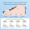 imageToddler Wide Toe Box Barefoot Shoes Boys Girls Sneakers Zero Drop Kid Tennis Running Shoes Lightweight NonSlip Comfortable Leather First Walking Shoe Outdoor Activities SchoolNavy Red