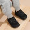 imageToddler Wide Toe Box Barefoot Shoes Boys Girls Zero DropBaby First Walking Shoes Glitter Little Kids Sneakers NonSlip Preschool Running Tennis Canvas Casual Preschool Outdoor ActivitiesAll Black