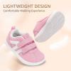 imageToddler Wide Toe Box Barefoot Shoes Girls Boys Sneakers Zero Drop Fashion Kid Tennis Running Shoes Lightweight NonSlip Comfortable First Walking Shoe Outdoor Activities SchoolWater Pink