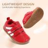 imageToddler Wide Toe Box Barefoot Shoes Girls Boys Sneakers Zero Drop Fashion Kid Tennis Running Shoes Lightweight NonSlip Comfortable First Walking Shoe Outdoor Activities SchoolRed